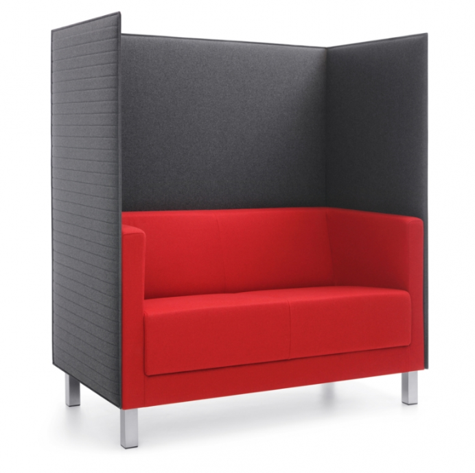 2-Sitzer Sofa mit Trennwand/ Sofaserie Emma - B1 schwer entflammbar