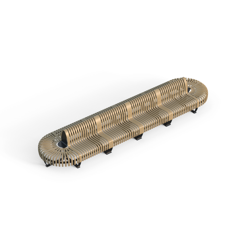 Creative Line gerade Doppelbank mit Rckenlehne