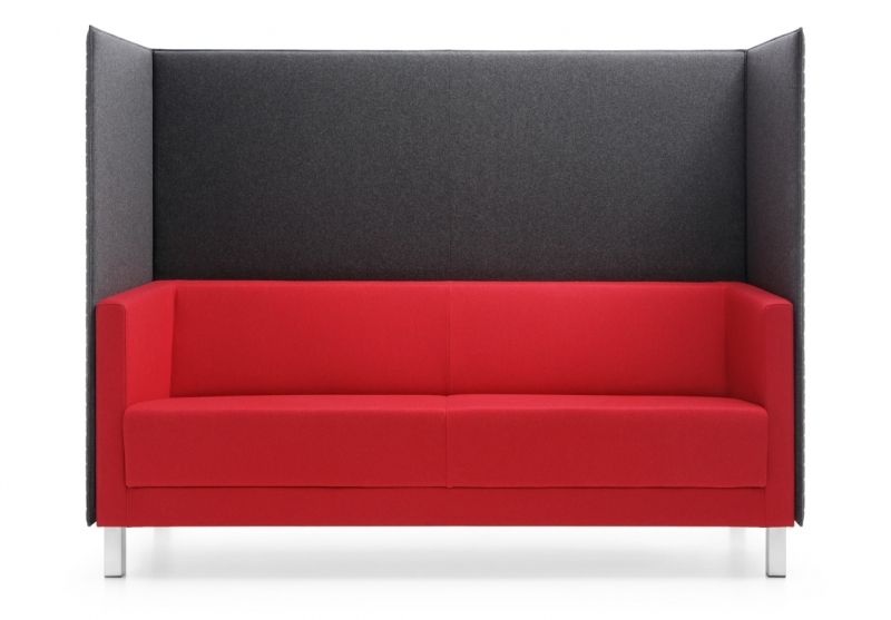 3-Sitzer Sofa mit Trennwand/ Sofaserie Emma - B1 schwer entflammbar