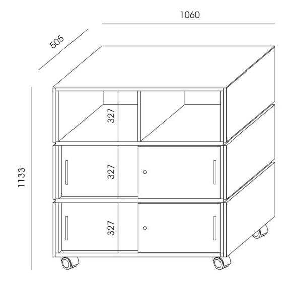 mobile Theke in Holzdekor