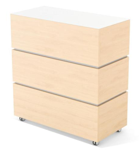 mobile Theke in Holzdekor