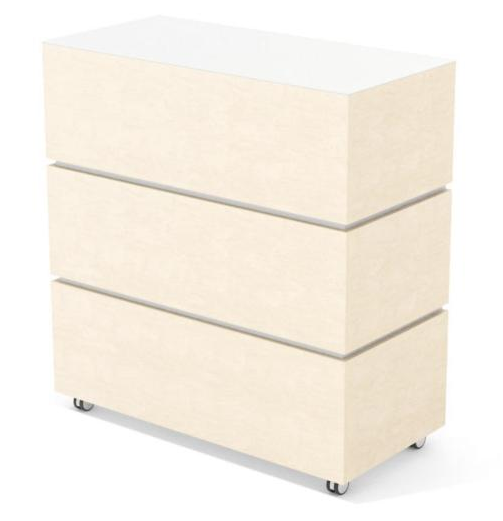 mobile Theke in Holzdekor