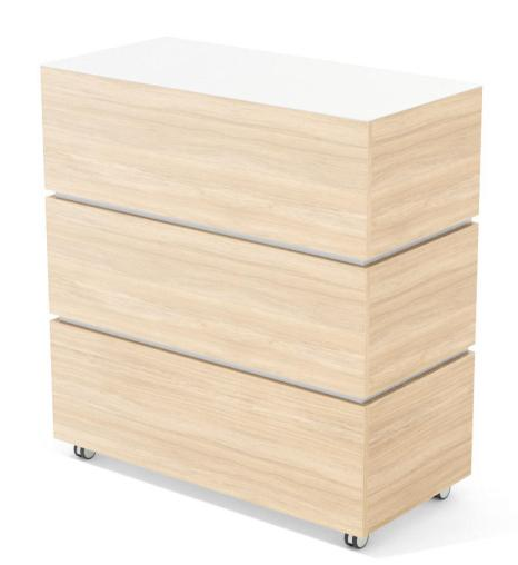 mobile Theke in Holzdekor