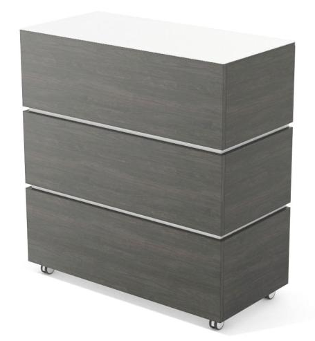 mobile Theke in Holzdekor