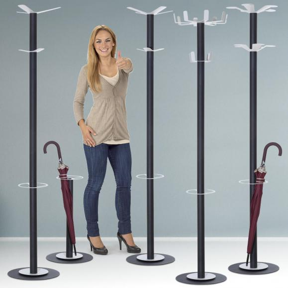 Garderobenstnder inklusive Schirmhalter / 12 Haken