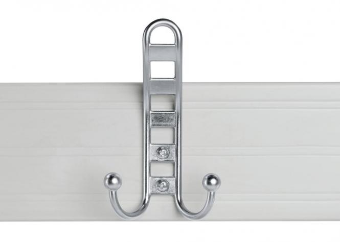 Sitz- und Garderobenbank zweiseitig / mit lichtgrauen Kunststoffleisten