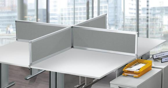Tischtrennwandsystem- verschiedene Ausfhrungen