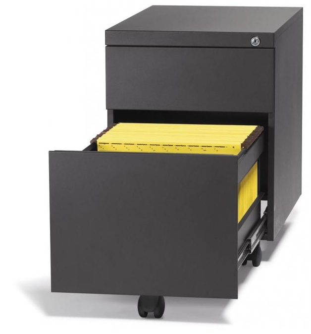 Rollcontainer mit Hngeregistraturschub und seitlicher Griffleiste