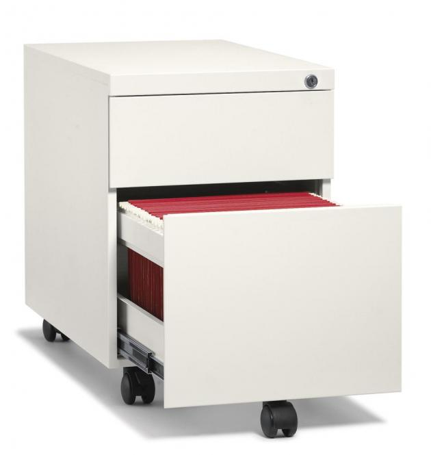 Rollcontainer mit Hngeregistraturschub und seitlicher Griffleiste