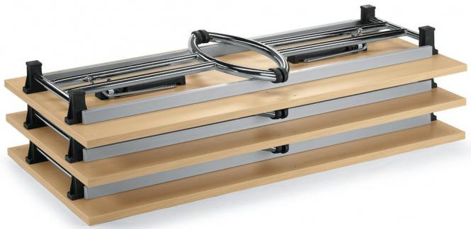 Klapptisch, T-Fu gebogen