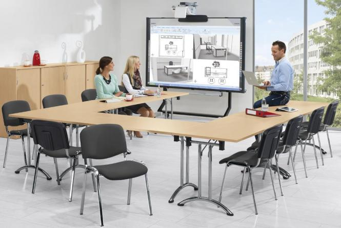 Klapptisch, T-Fu gebogen