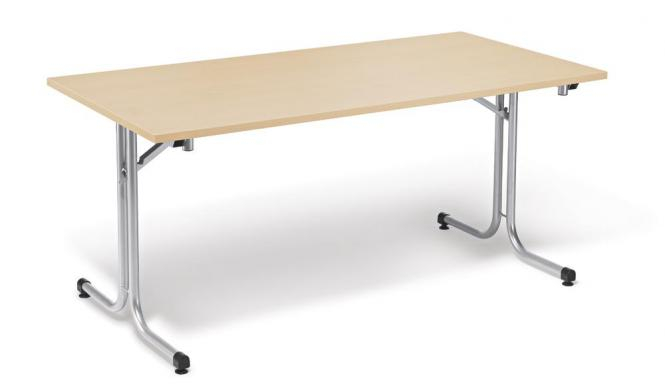 Klapptisch, T-Fu geschwungen