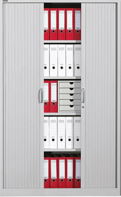 Rollladenschrank mit 5 Ordnerhhen Stahl