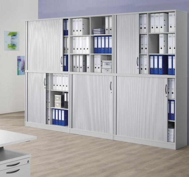 Rollladenschrank mit 2 Ordnerhhen