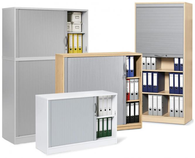 Rollladenschrank mit 2 Ordnerhhen