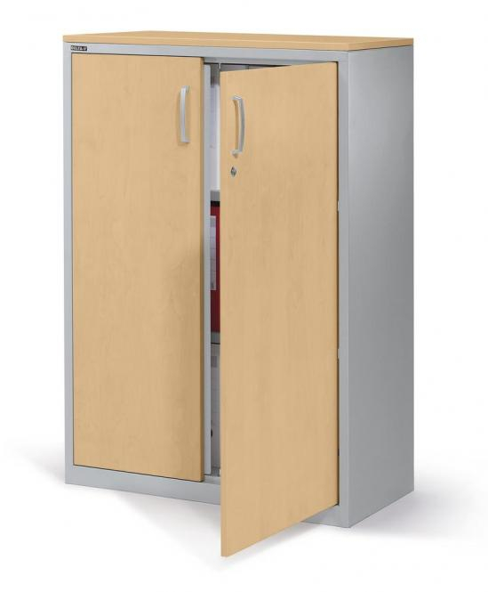 Flgeltrenschrank - Korpus Stahl / Tren Holz