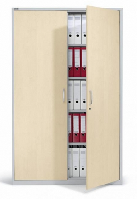 Flgeltrenschrank - Korpus Stahl / Tren Holz