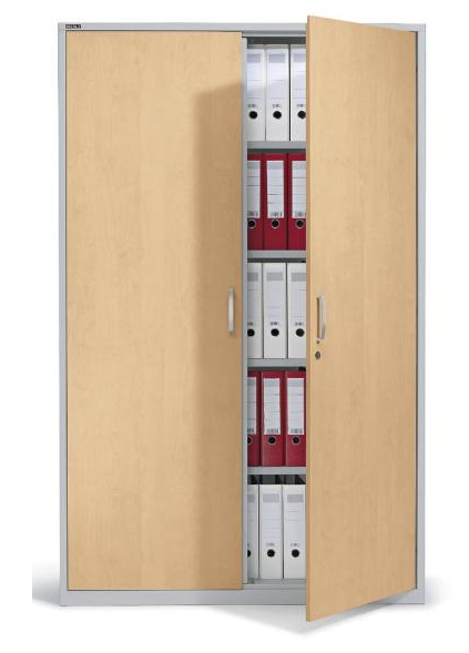 Flgeltrenschrank - Korpus Stahl / Tren Holz