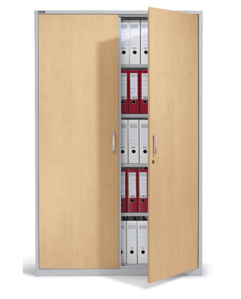 Flgeltrenschrank - Korpus Stahl / Tren Holz