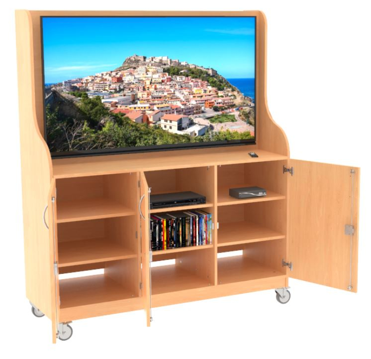 Medienwagen fr Flachbildschirme XXL H-Line