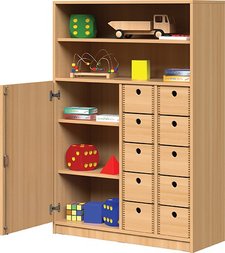 Werkraumschrank mit 10 Holzschubkästen