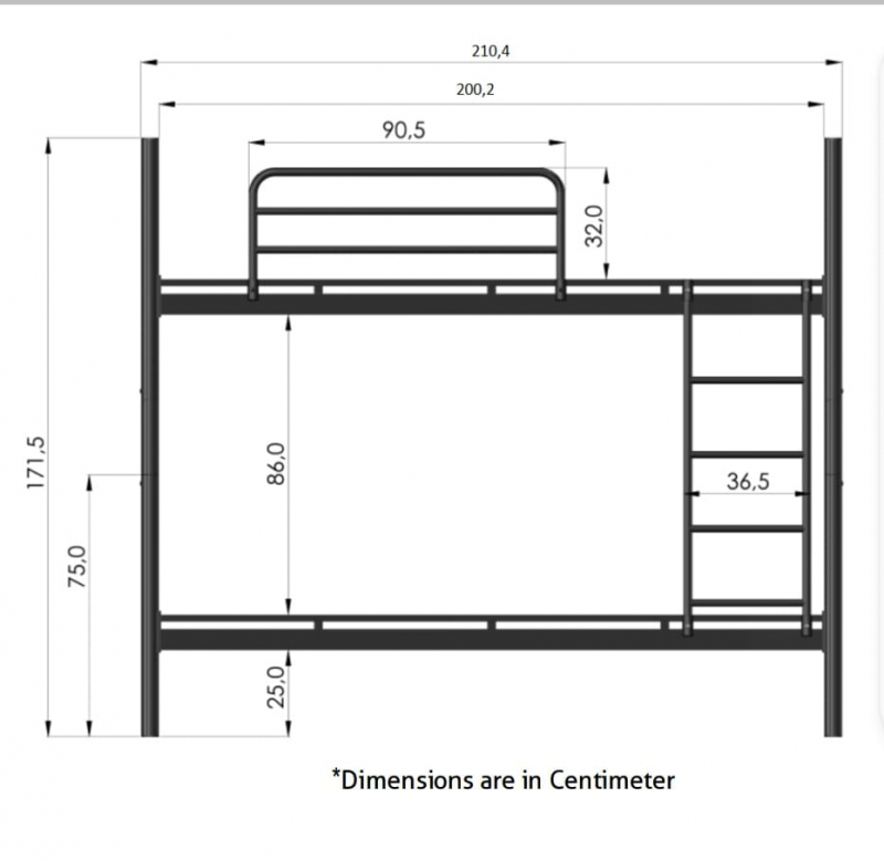 Etagenbett Muri - 200x90cm