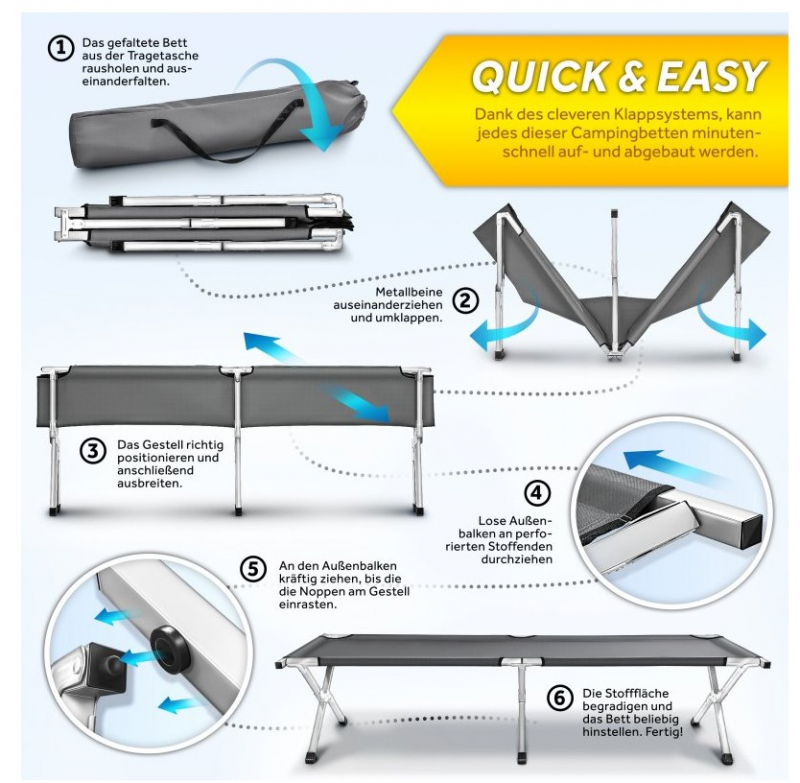 210 cm Feldbett Simson