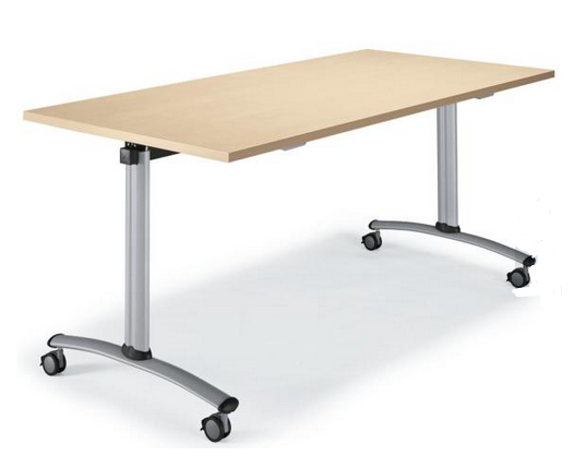 Klapptisch mit Rollen / Gestell Hellgrau