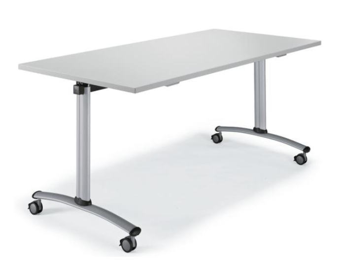 Klapptisch mit Rollen / Gestell Hellgrau