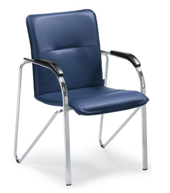 Besucherstuhl mit Echtholz-Armlehnen