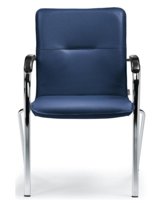 Besucherstuhl mit Echtholz-Armlehnen