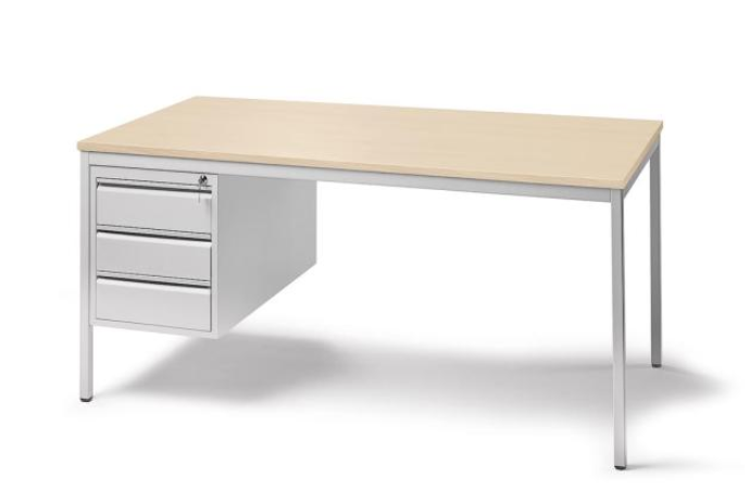 Schreibtische mit Hngecontainern aus Stahl