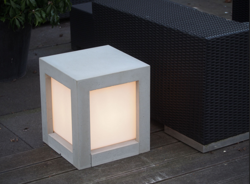 Beton Sitz-/ Lichtwrfel