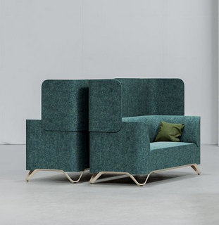 2-er Sitzsofa mit Armlehnen/ Sofaserie Jonathan - B1 schwer entflammbar