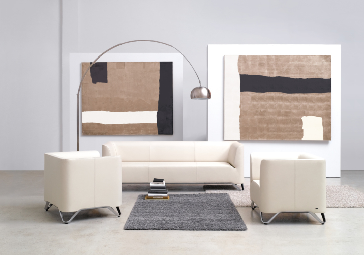 3-er Sitzsofa mit Armlehne/ Sofaserie Jonathan - B1 schwer entflammbar