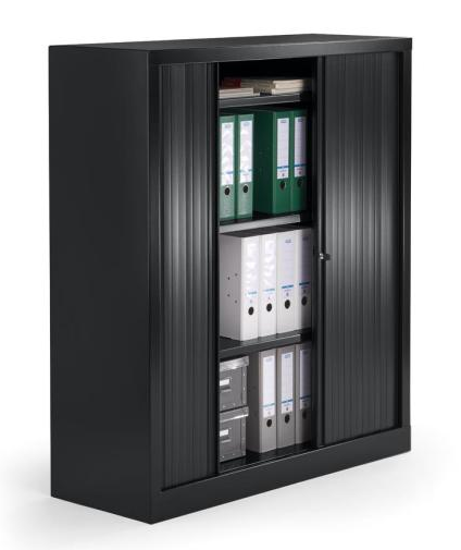 Rollladenschrank aus Stahl mit 3,5 Ordnerhhen