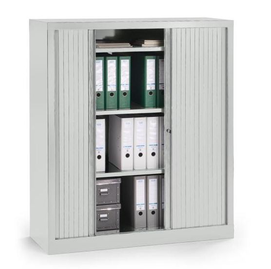 Rollladenschrank aus Stahl mit 3,5 Ordnerhhen