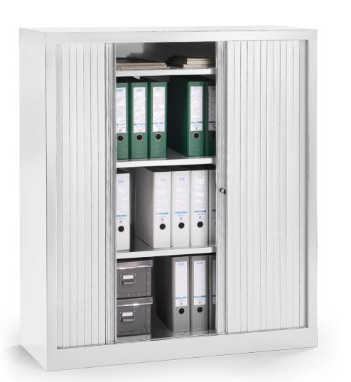 Rollladenschrank aus Stahl mit 3,5 Ordnerhhen