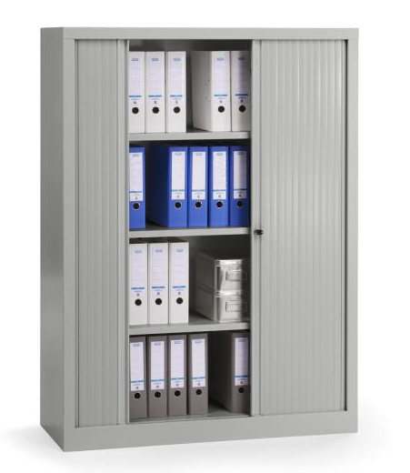 Rollladenschrank aus Stahl mit 4 oder 5 Ordnerhhen