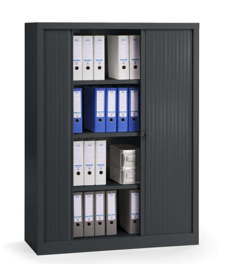 Rollladenschrank aus Stahl mit 4 oder 5 Ordnerhhen