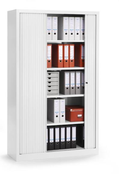 Rollladenschrank aus Stahl mit 4 oder 5 Ordnerhhen