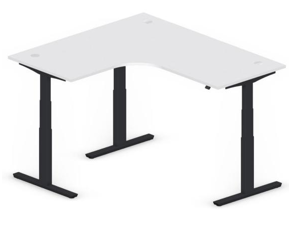 Sitz-/ Stehschreibtisch gebogen