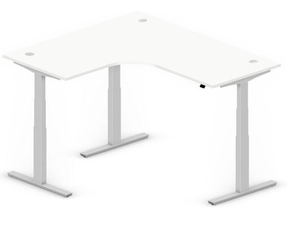 Sitz-/ Stehschreibtisch gebogen