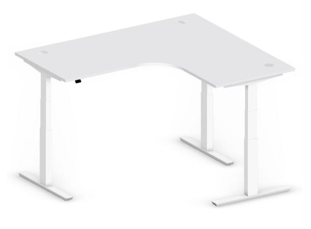 Sitz-/ Stehschreibtisch gebogen