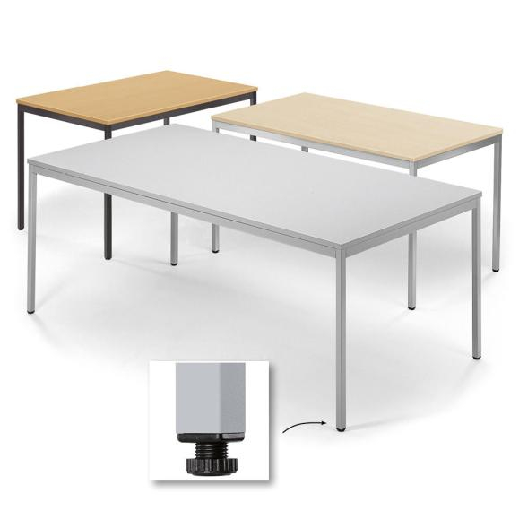 Konferenztisch / Mehrzwecktisch mit Vierkantstahlrohr