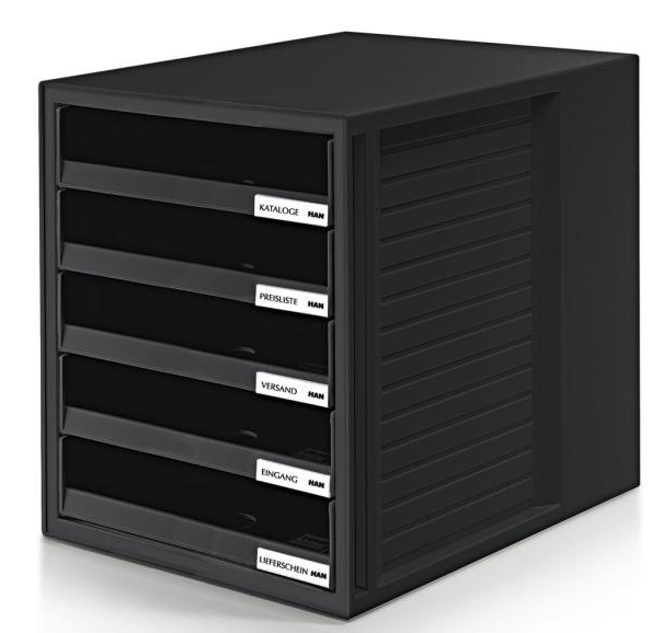 Kunststoff-Schubladenbox offen oder geschlossen