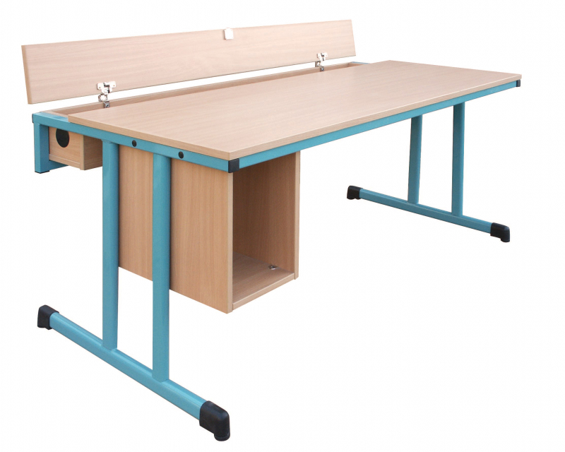 Computertisch mit aufklappbaren Kabelkanal S-Line