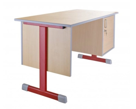 Lehrertisch mit T-Gestell gerade S-Line