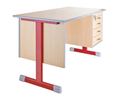 Lehrertisch mit T-Gestell gerade S-Line