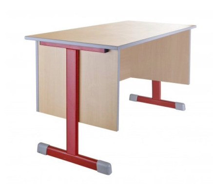 Lehrertisch mit T-Gestell gerade S-Line